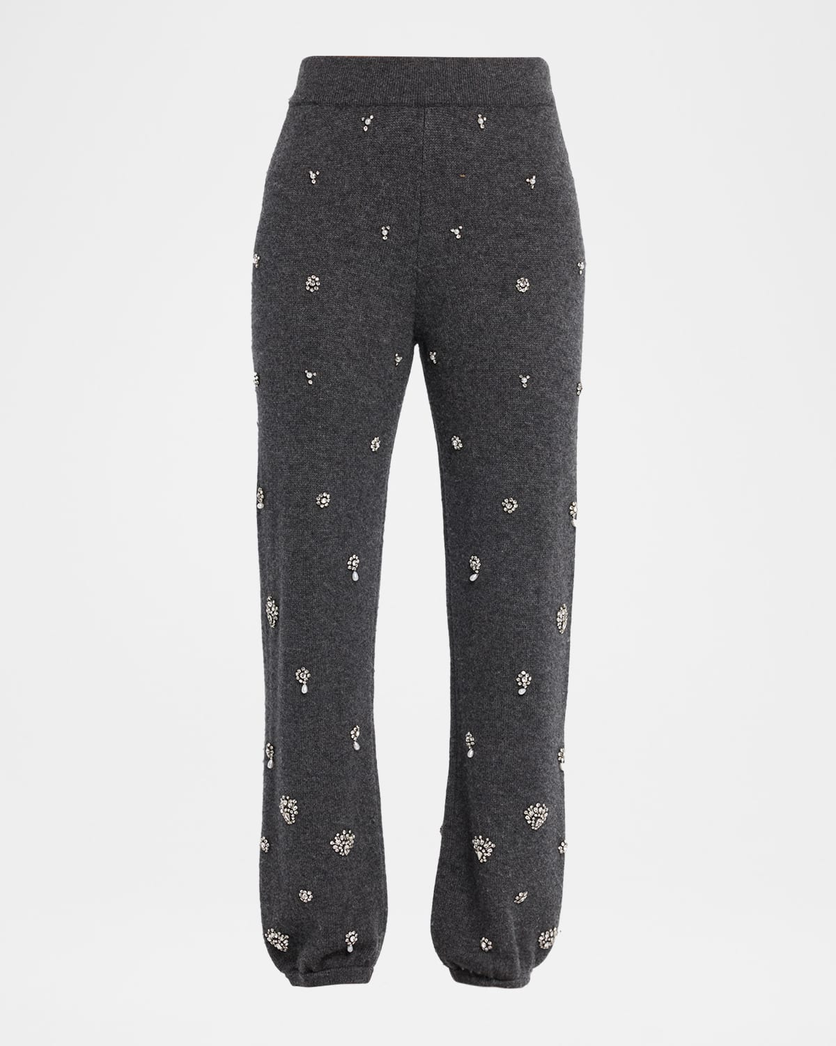 SIMKHAI Kandace Embellished Wool-Cashmere Pants