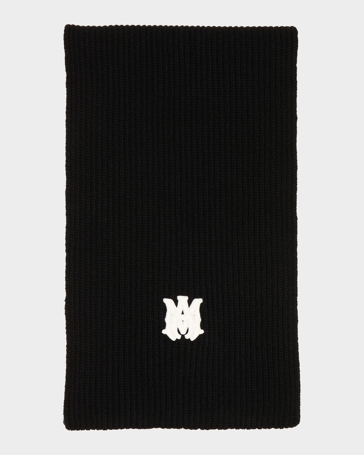 Amiri Men's Ma Ribbed Wool Scarf In Black