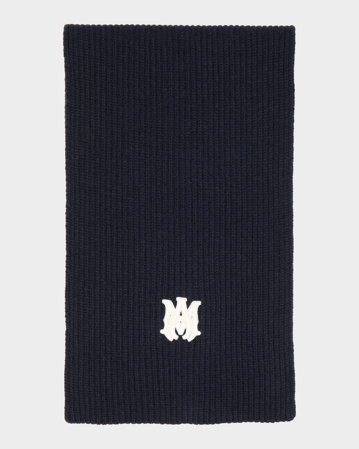 Amiri Men's Ma Ribbed Wool Scarf In Blue