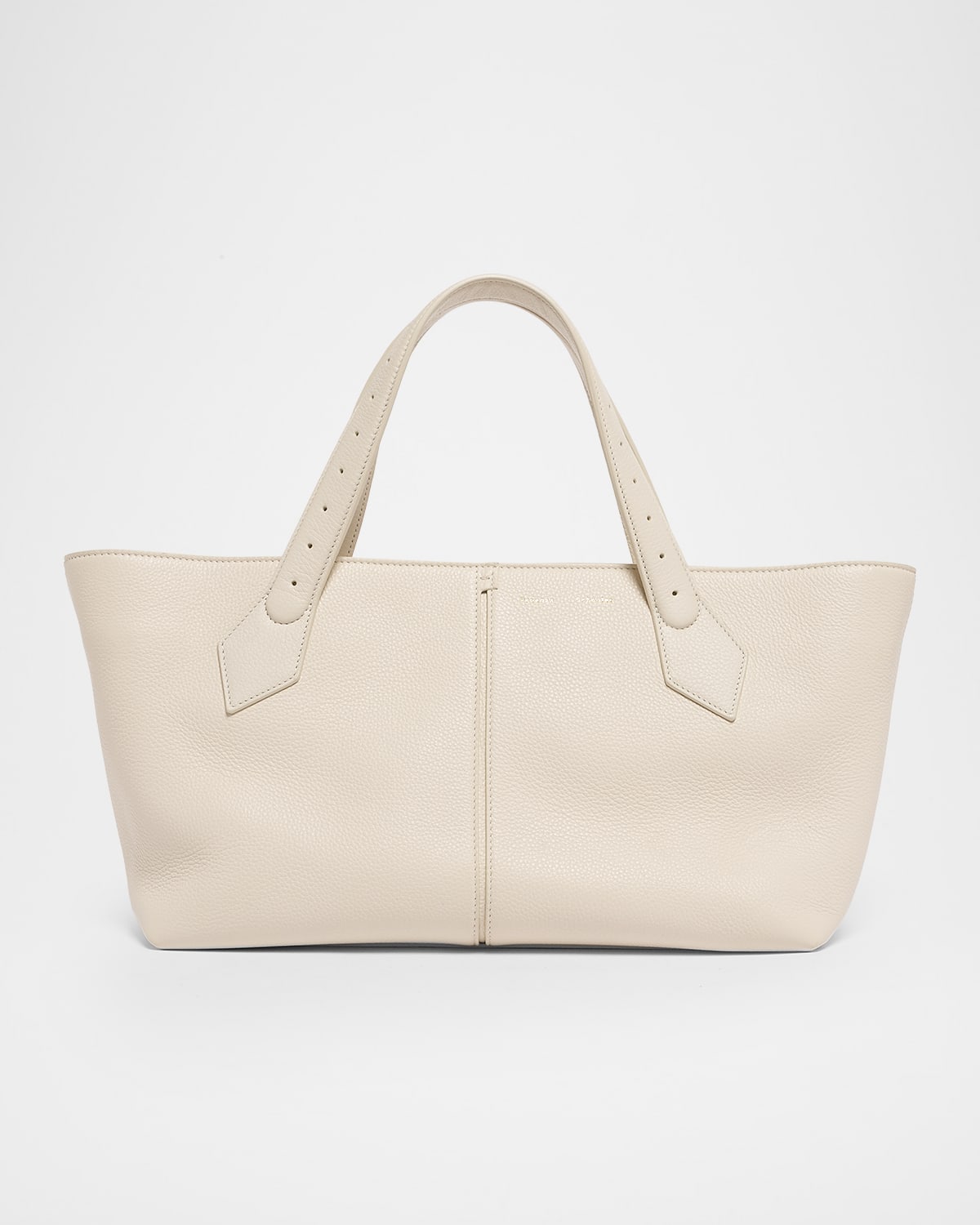 Proenza Schouler Chelsea East-west Pebble Leather Tote Bag In White