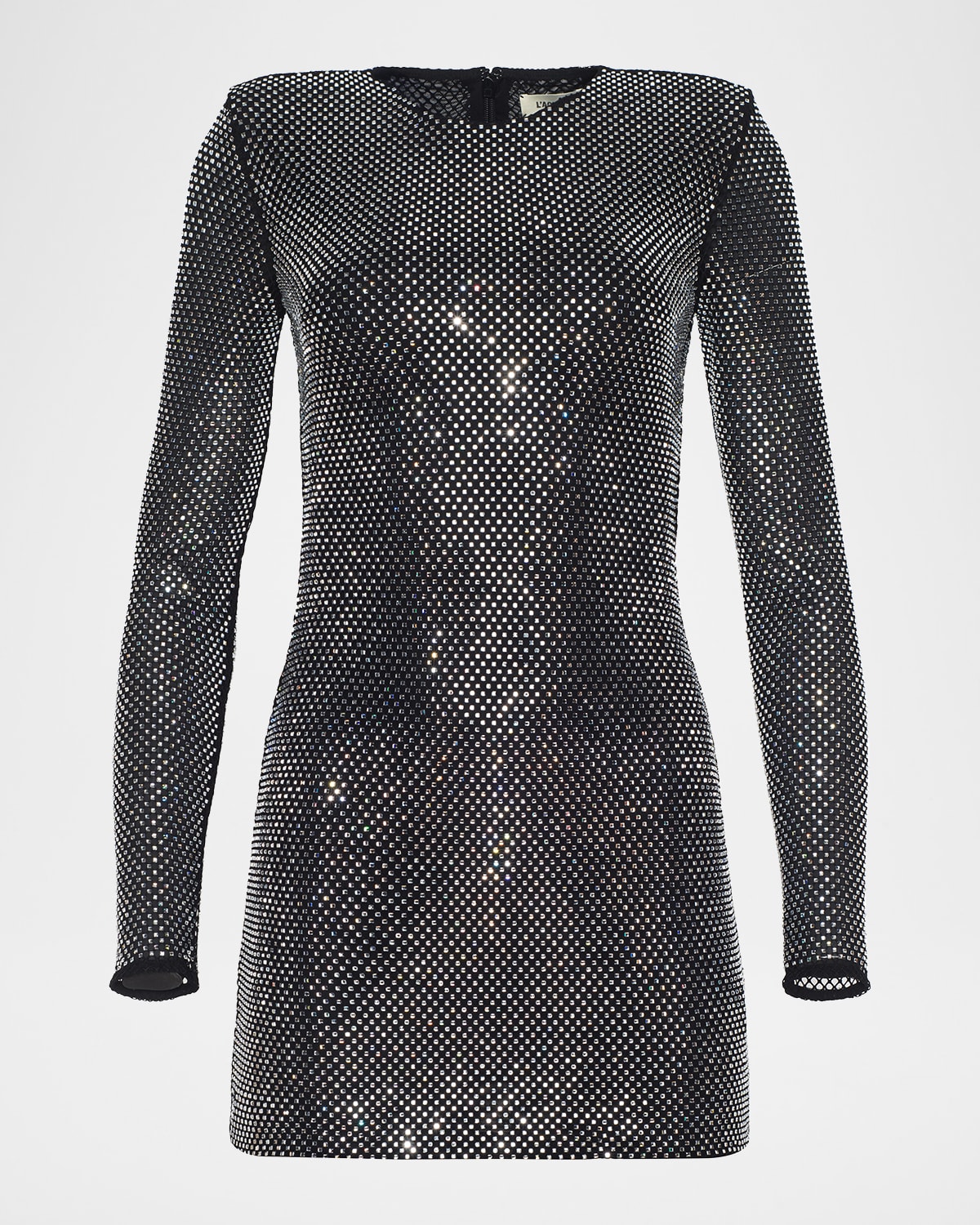 L'agence Harlynn Crystal Mini Dress In Gray