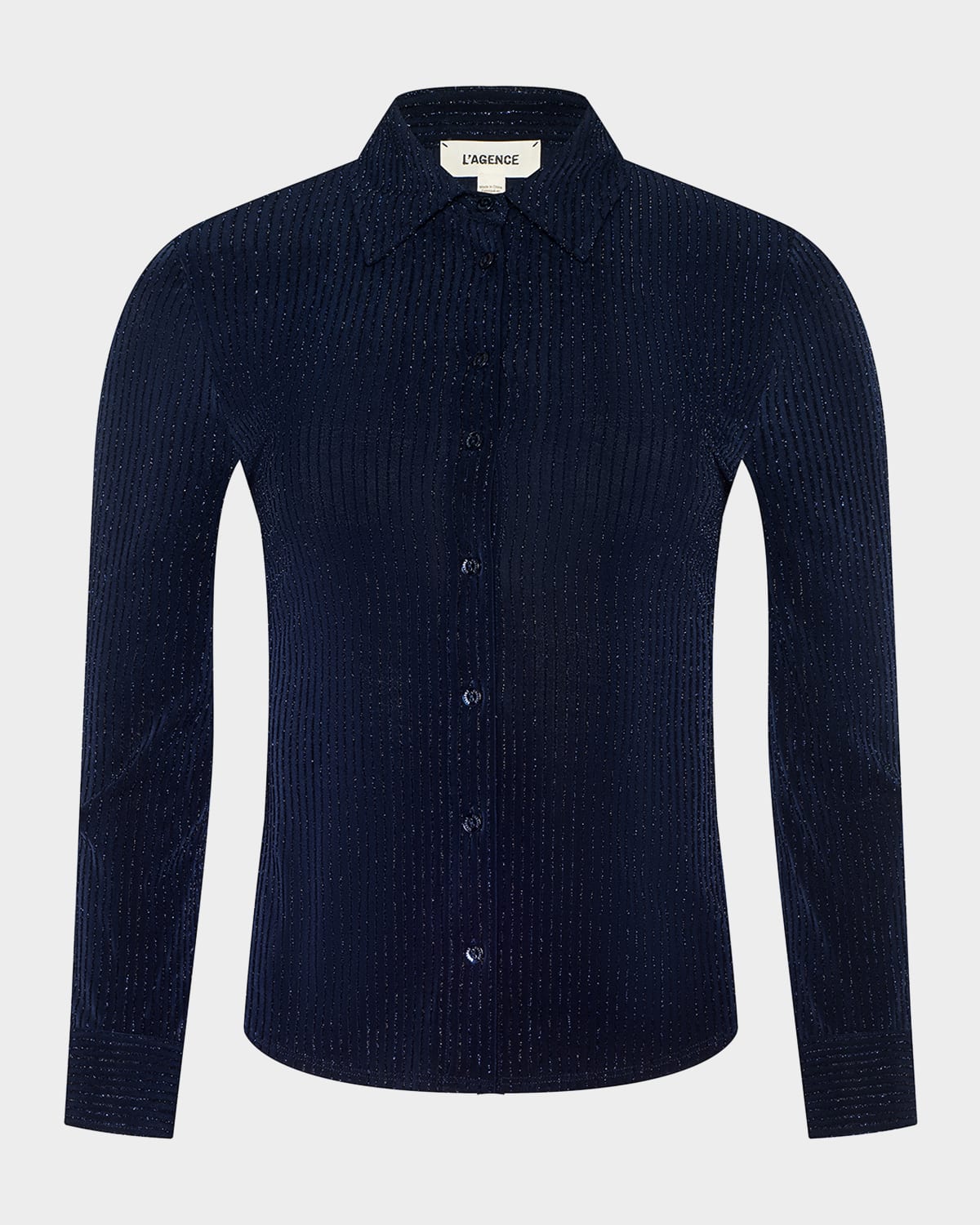 L 'Agence Indiana Metallic-Striped Cardigan