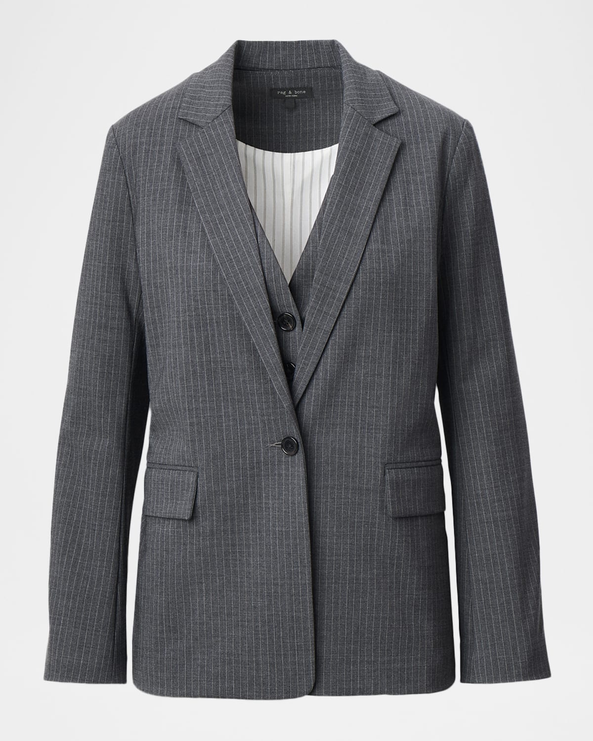 Rag & Bone Jennifer 2-in-1 Blazer In Gray