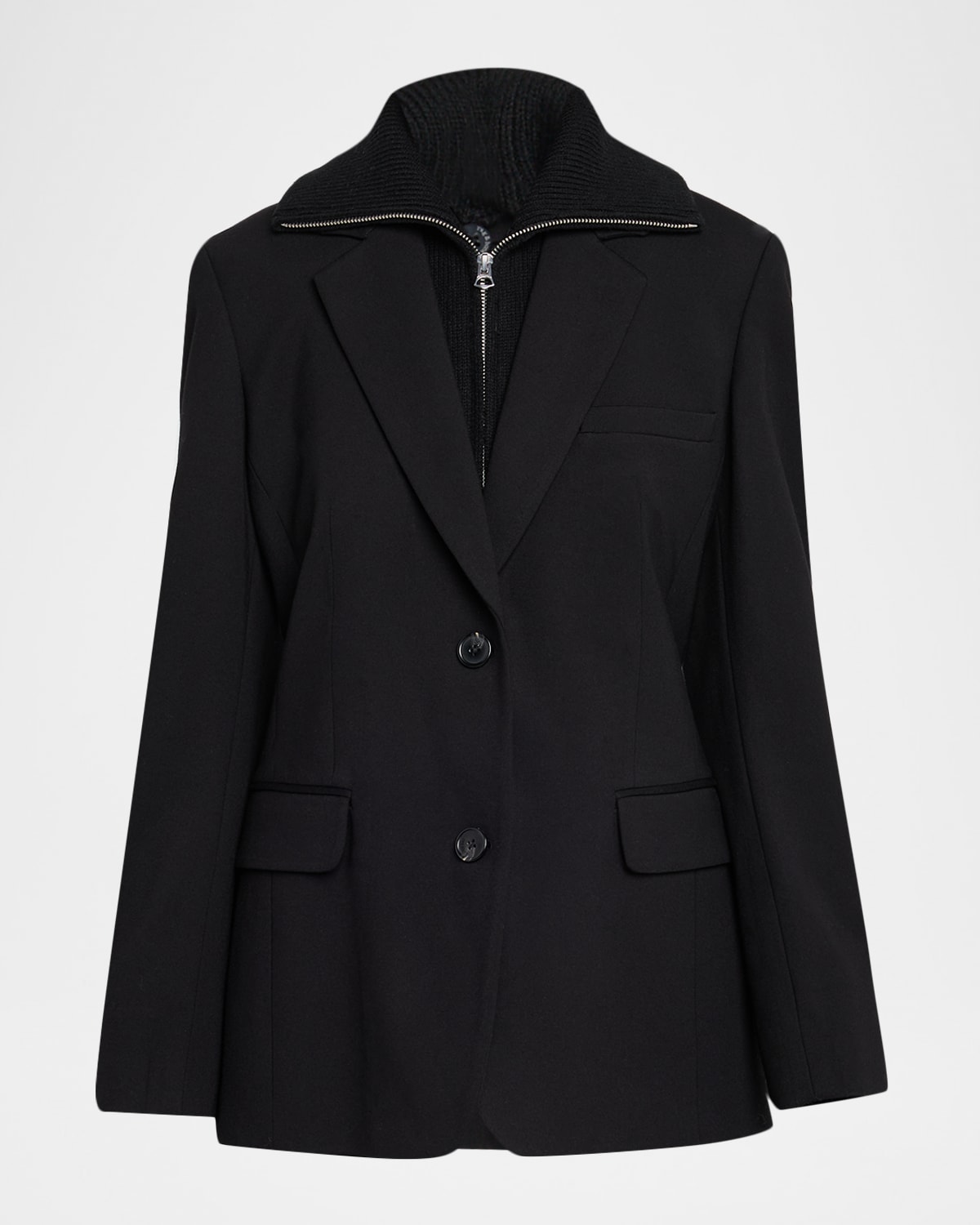 Rag & Bone Frank Ponte 2-in-1 Blazer In Black