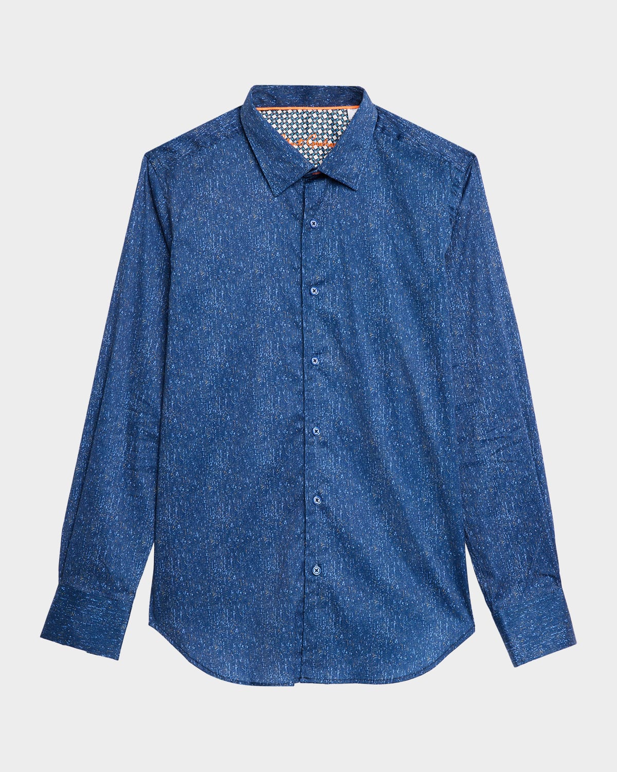 Robert Graham Men's Beekman Texture Print Button-down Shirt In Blue