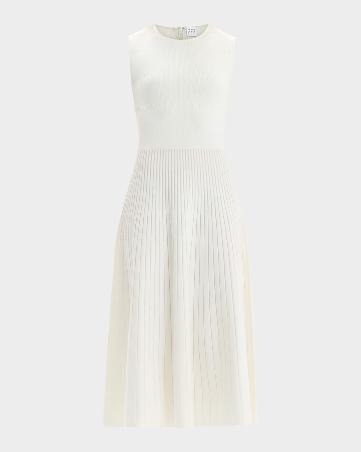 Herve Leger The Cassia Midi Dress In White