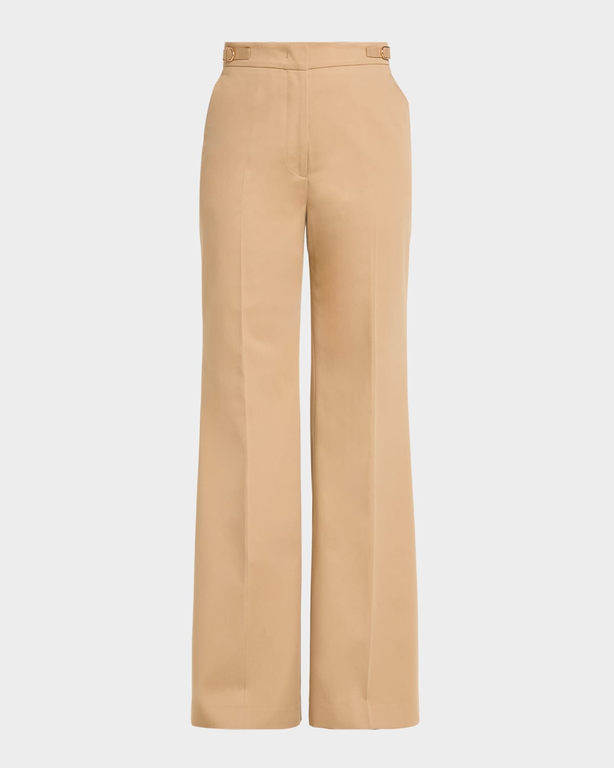 Gabriela Hearst Vesta Cotton Twill Flare Pants In Brown