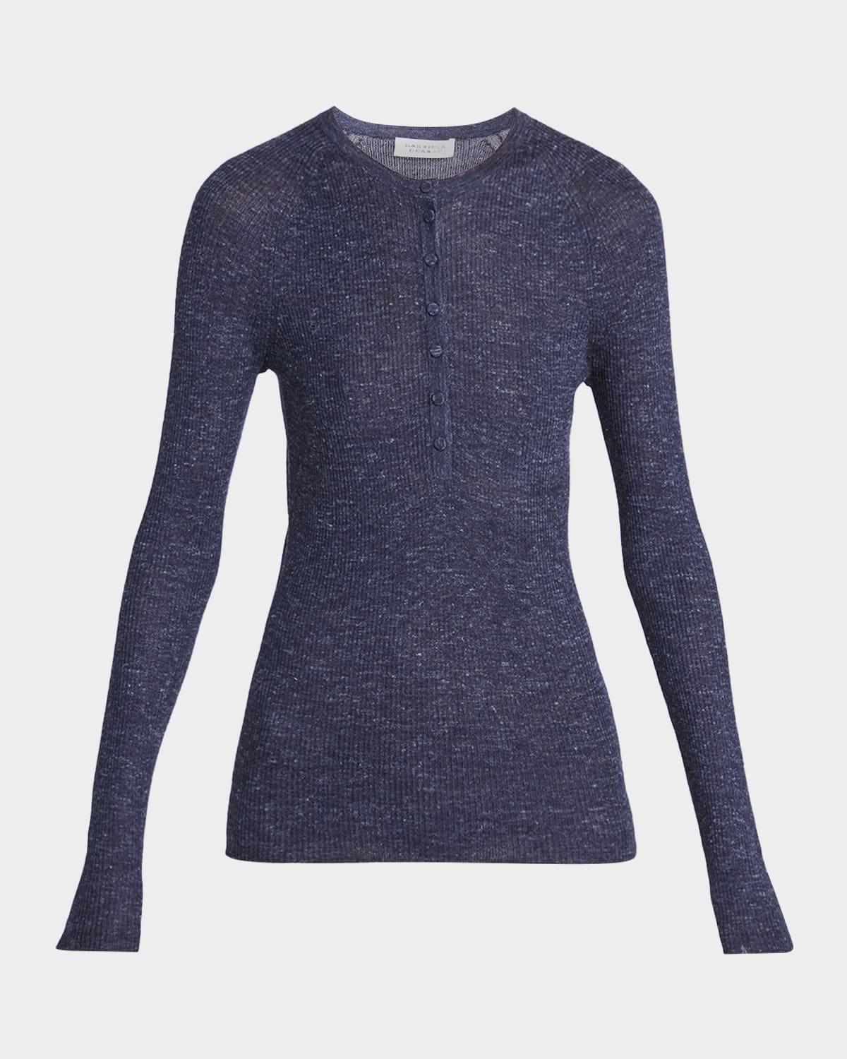Gabriela Hearst Anges Cashmere Rib Henley Sweater