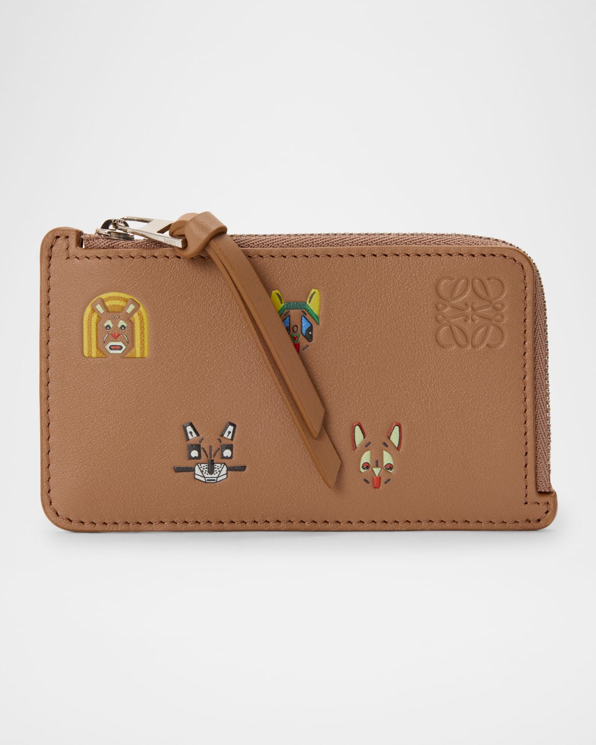 Loewe X Louis Wain Zip-top Wallet In Leather In Brown