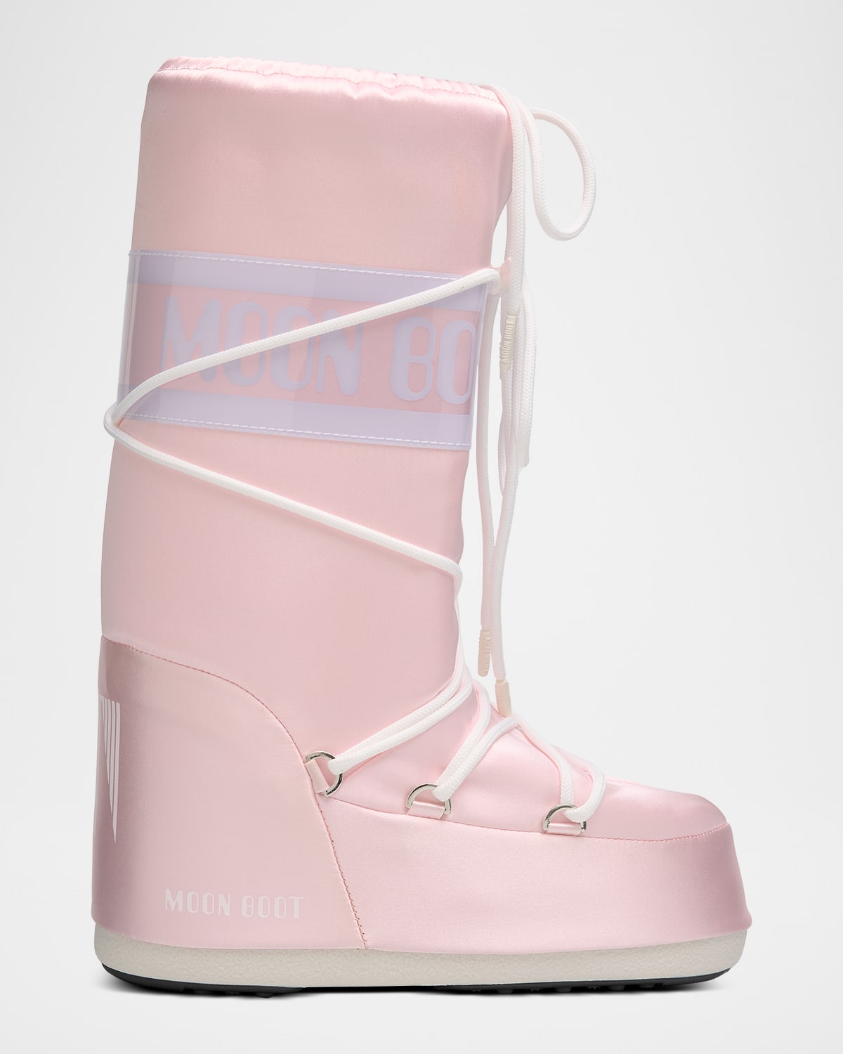 Moon Boot Icon Pearly Satin Knee-high Snow Boots In Pink