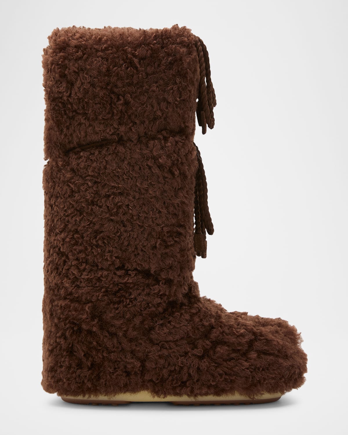 Moon Boot Icon Curly Extra Knee-high Snow Boots In Brown
