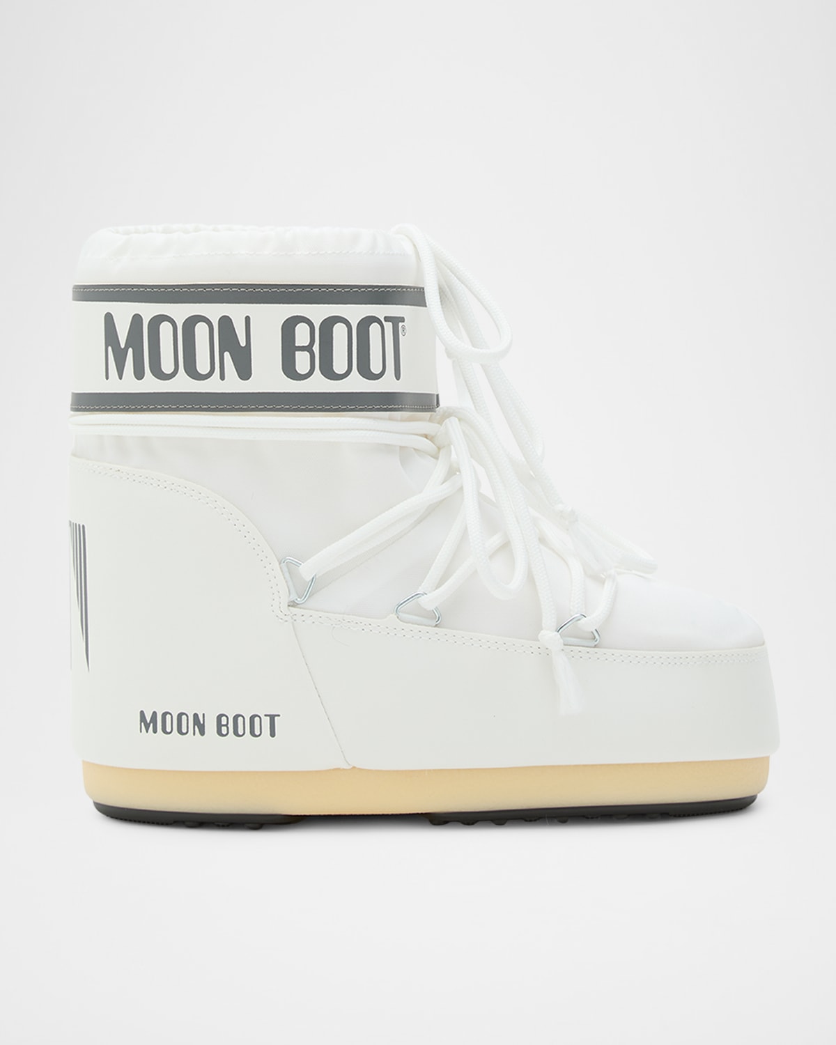 Moon Boot Icon Low Nylon White Snow Boots In White