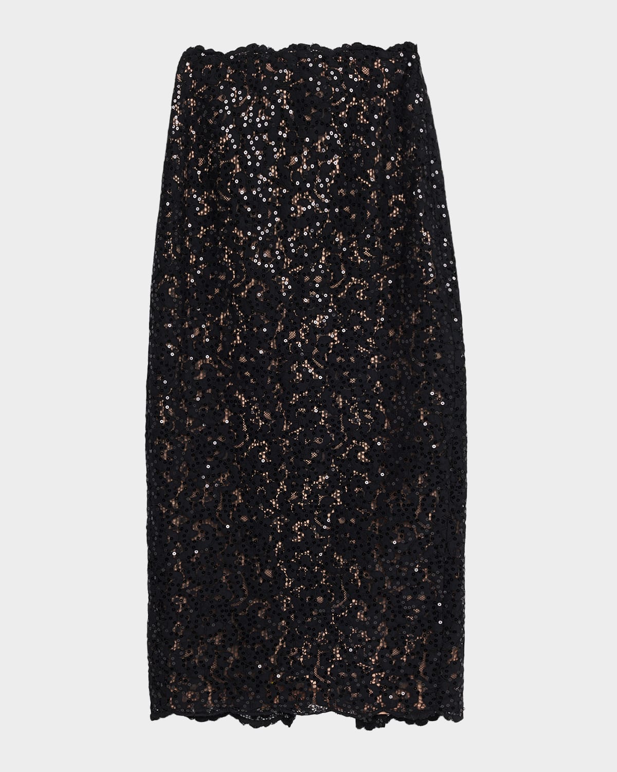 Toccin Marielle Sequined Floral Lace Maxi Skirt