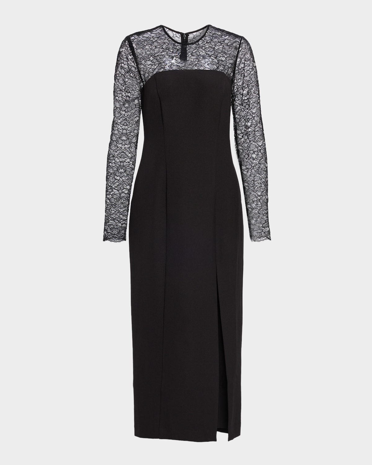 Toccin Loretta Lace Midi Dress In Black