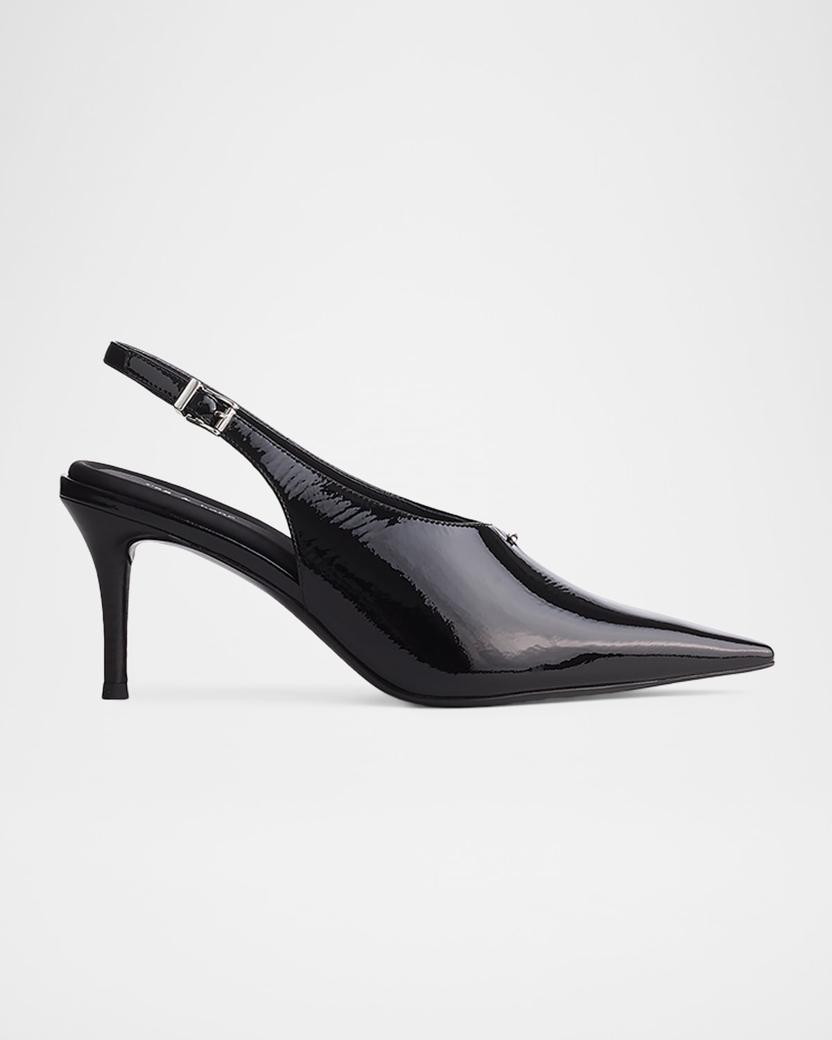 Rag & Bone 75mm Mercer Leather Slingback Pumps In Black