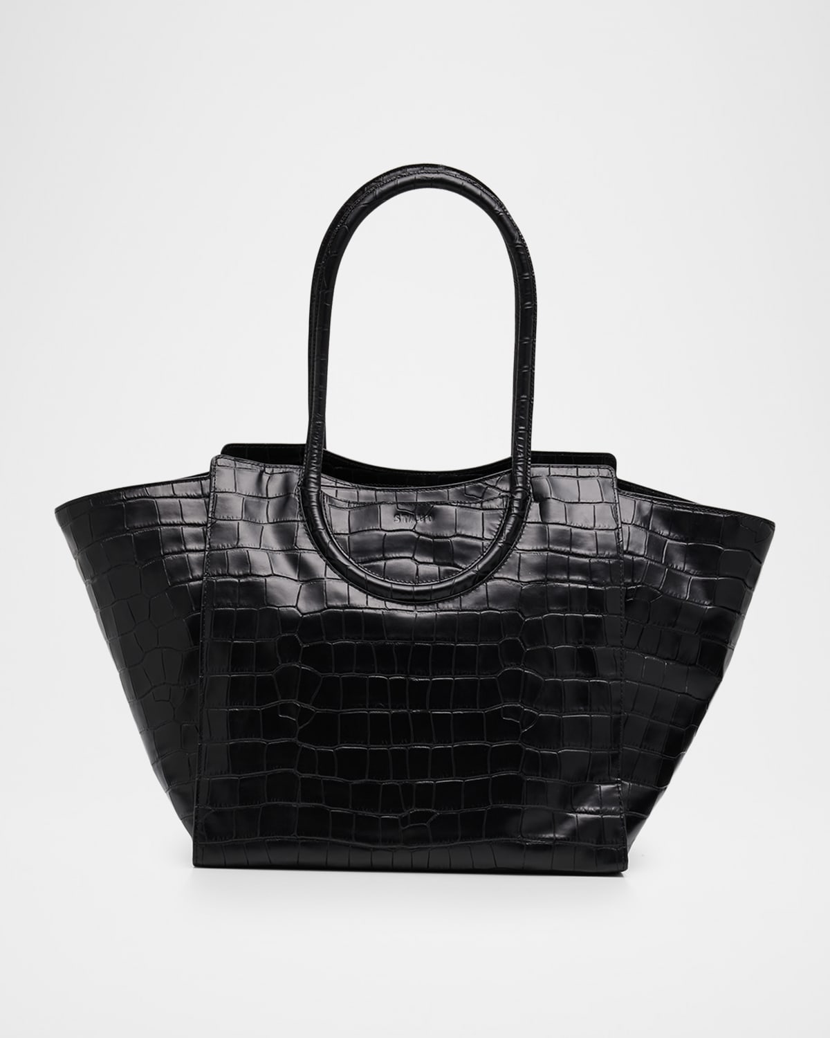 Staud Maude Croc-embossed Leather Tote Bag