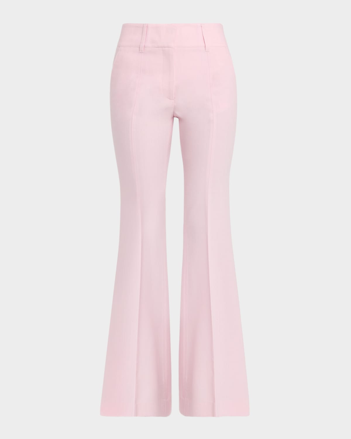 Gabriela Hearst Rhein Herringbone Flare Pants In Pink