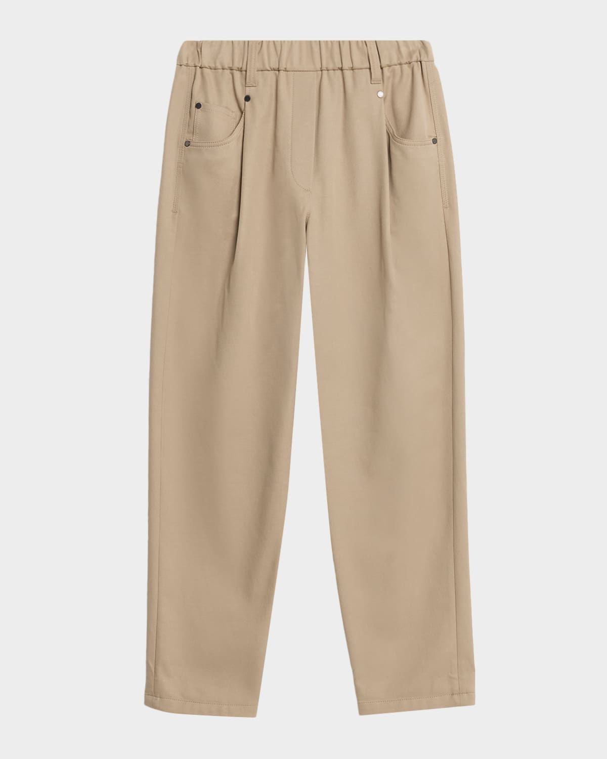 Brunello Cucinelli Baggy Cotton Poplin Pants