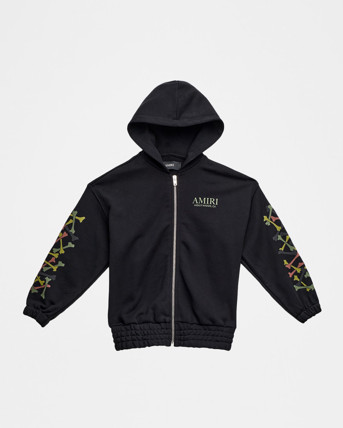 Amiri Kid 's Bones Zip Hoodie, Size 4-12