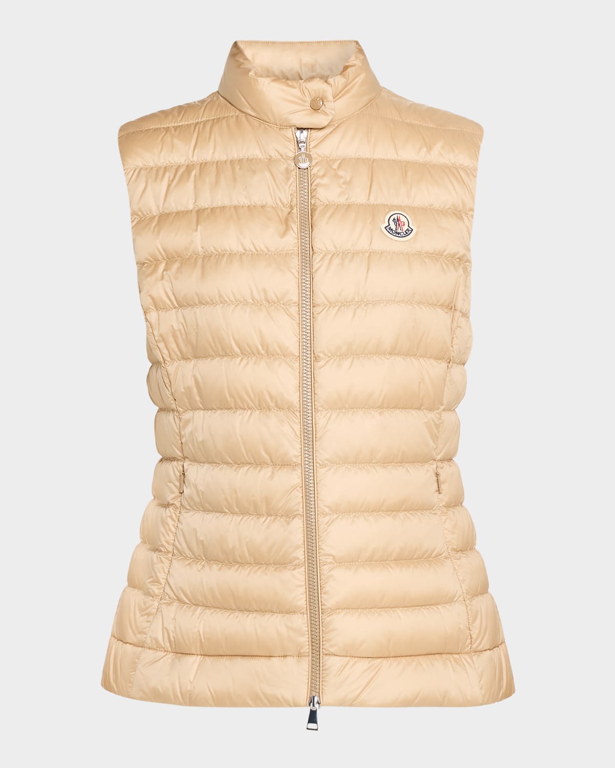 Moncler Igens Slim Down Vest In Gold