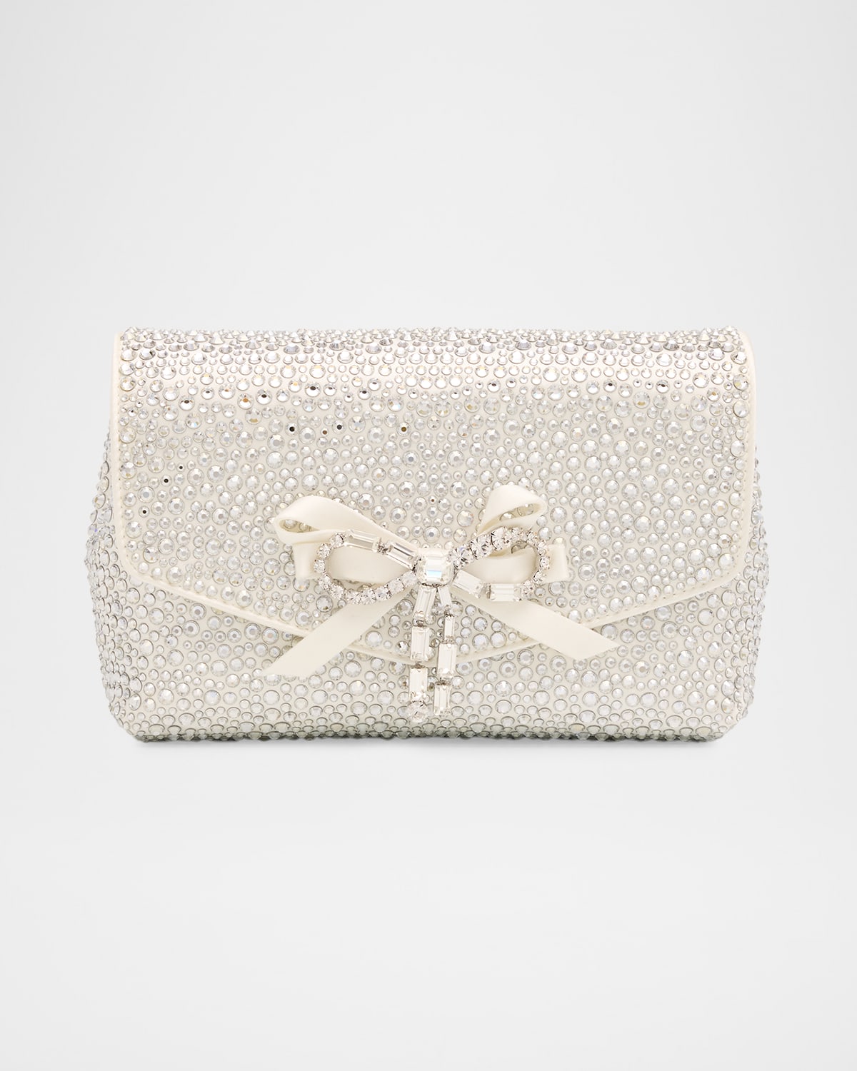 Jimmy Choo Soft Bow Mini Bag In Silver