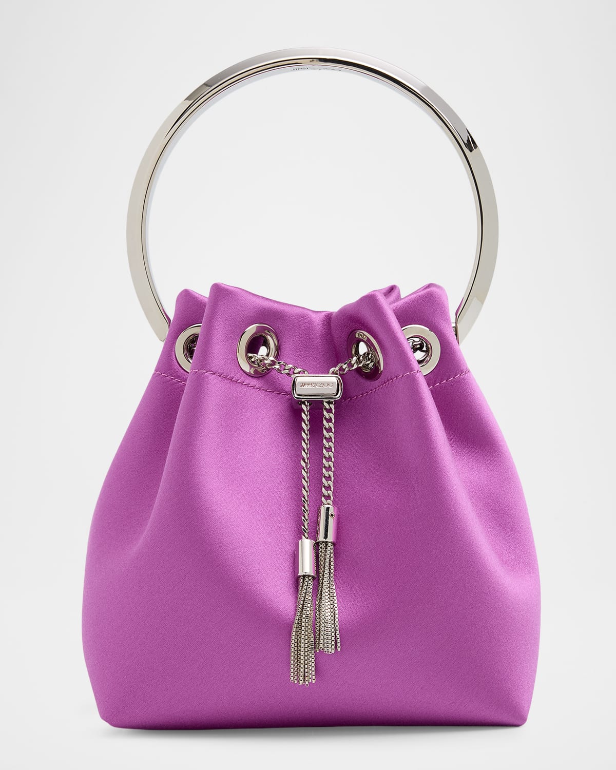Jimmy Choo Bon Bon Satin Bucket Top-Handle Bag