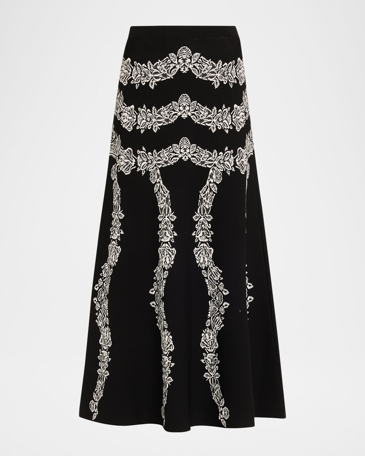 Ulla Johnson Valencia Jacquard Midi Skirt In Black