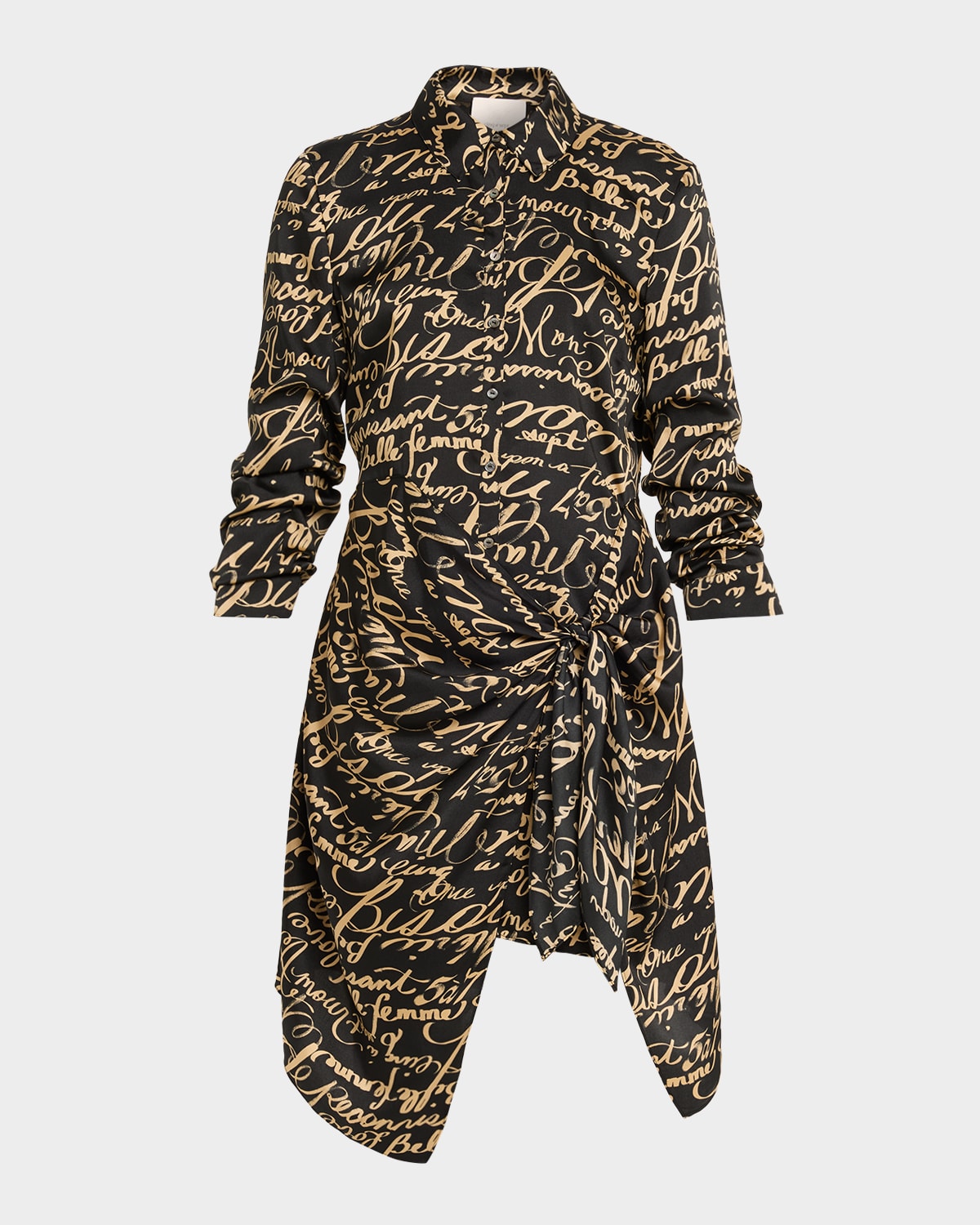 Cinq À Sept Jacey Love Journal Twist Mini Shirtdress