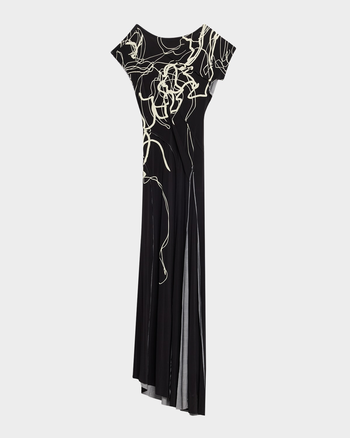 Jason Wu Collection Bicolor Scribble-Print Gown