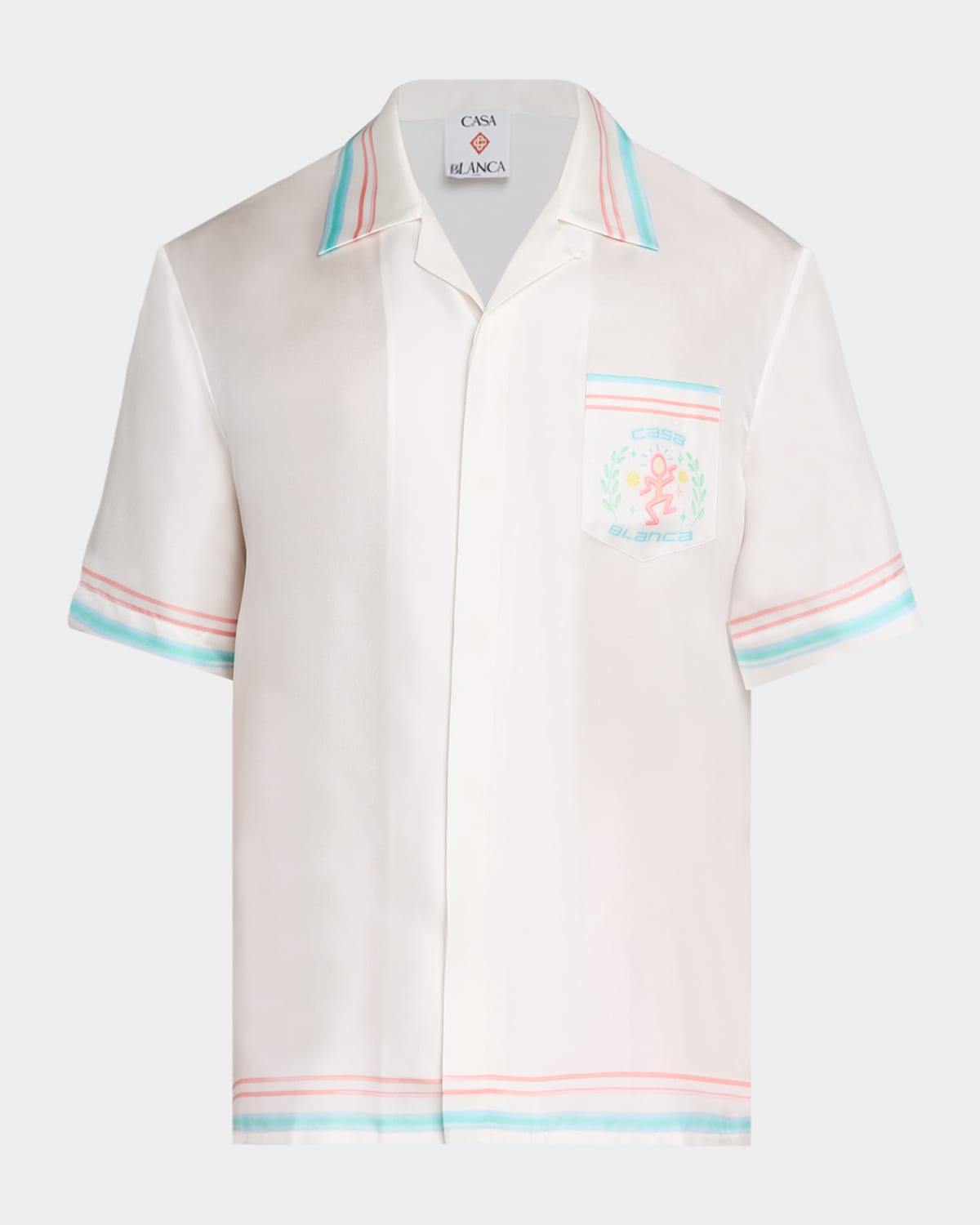 CASABLANCA en 's Dance Joy Printed Silk Camp Shirt