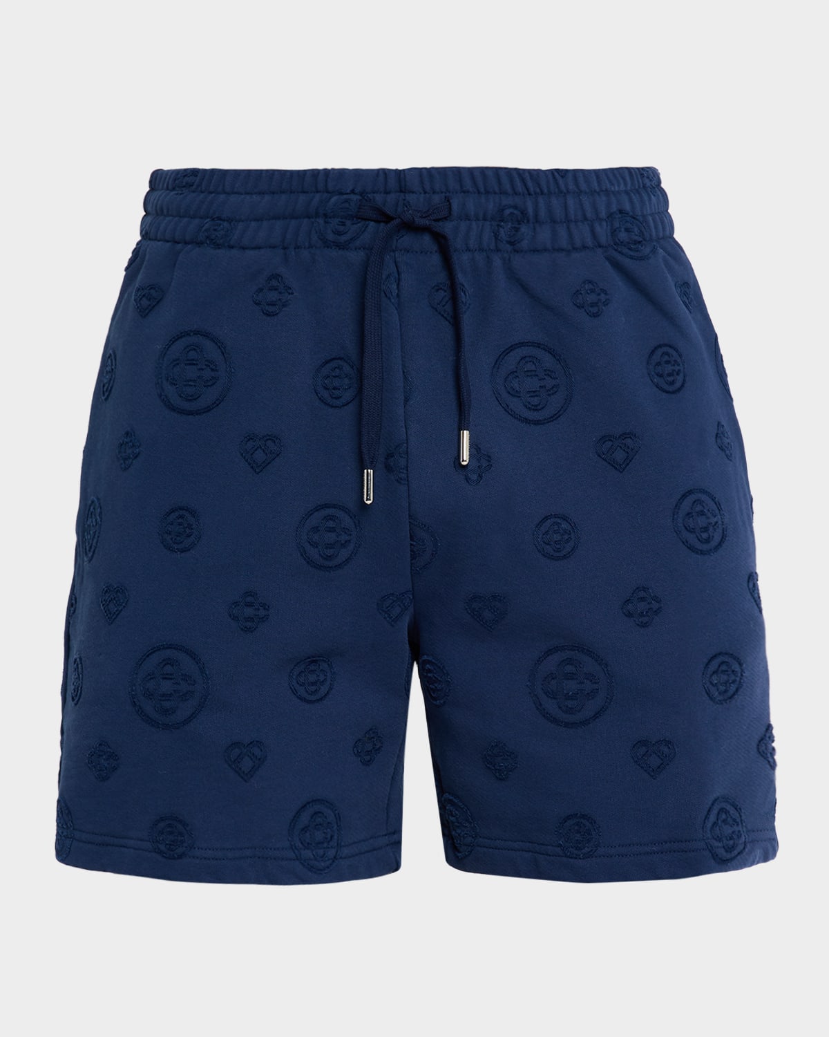 CASABLANCA Men 's Monogram Jacquard Organic Cotton Drawstring Shorts