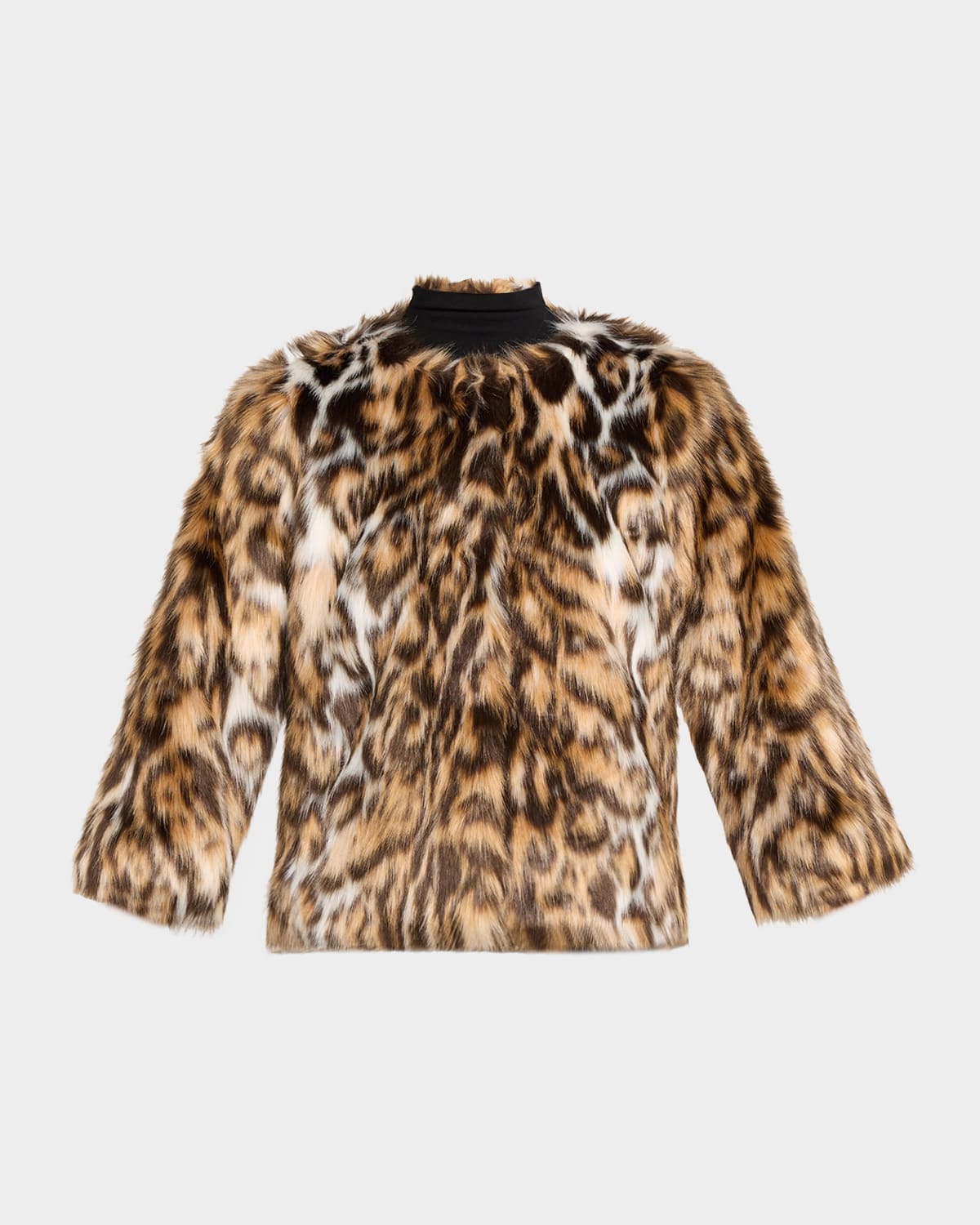 Lyla Grant Fur Free Leopard Faux-Fox Coat