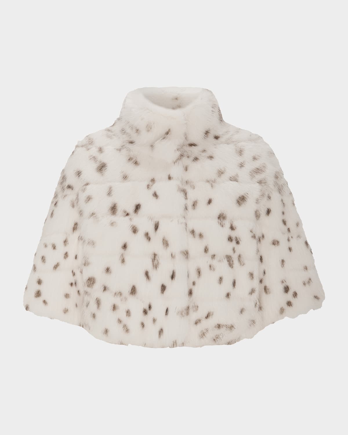 Lyla Grant Fur-free Cropped Faux Fox Coat In White