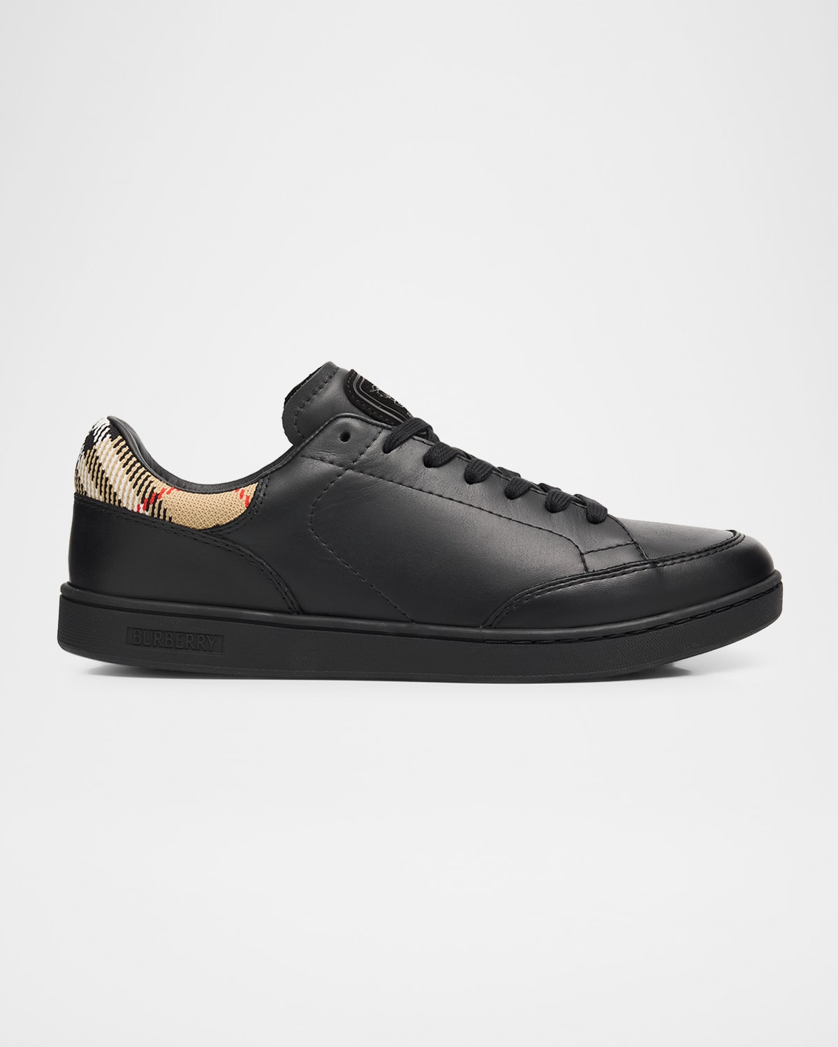 Burberry Set Leather Sneakers In Black