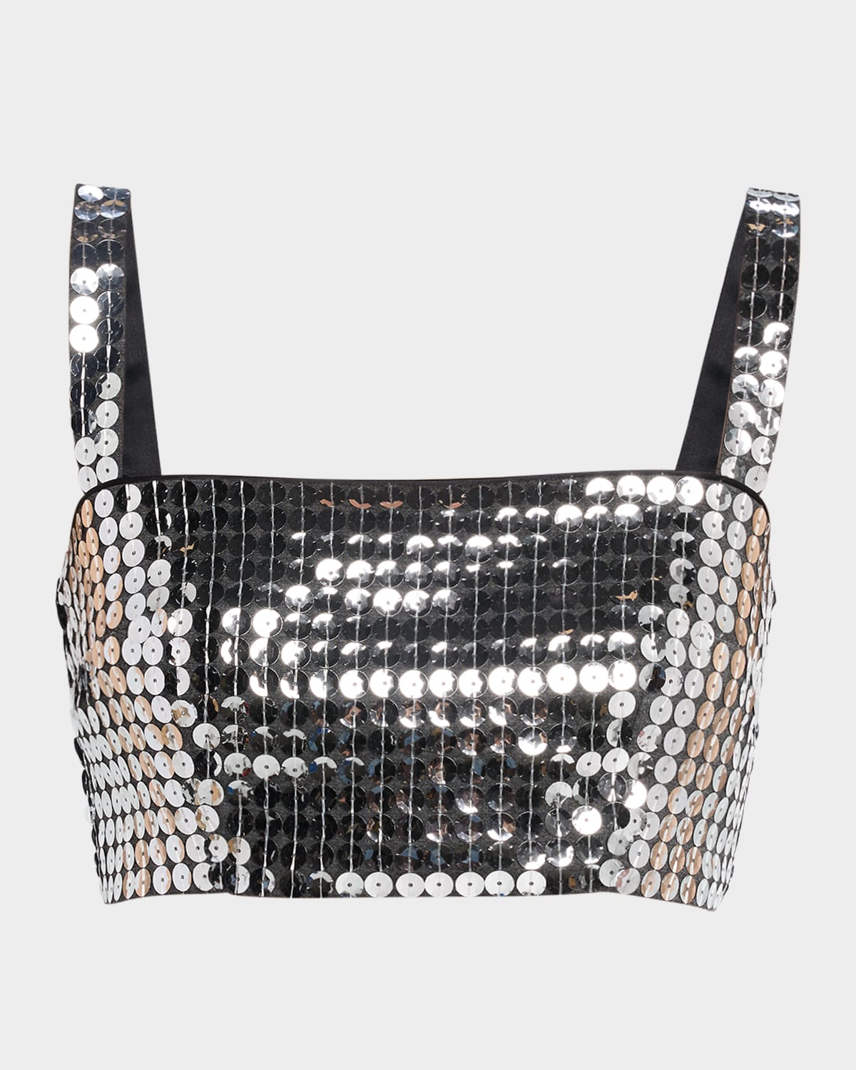 Dolce & Gabbana Sequined Sleeveless Crop Top