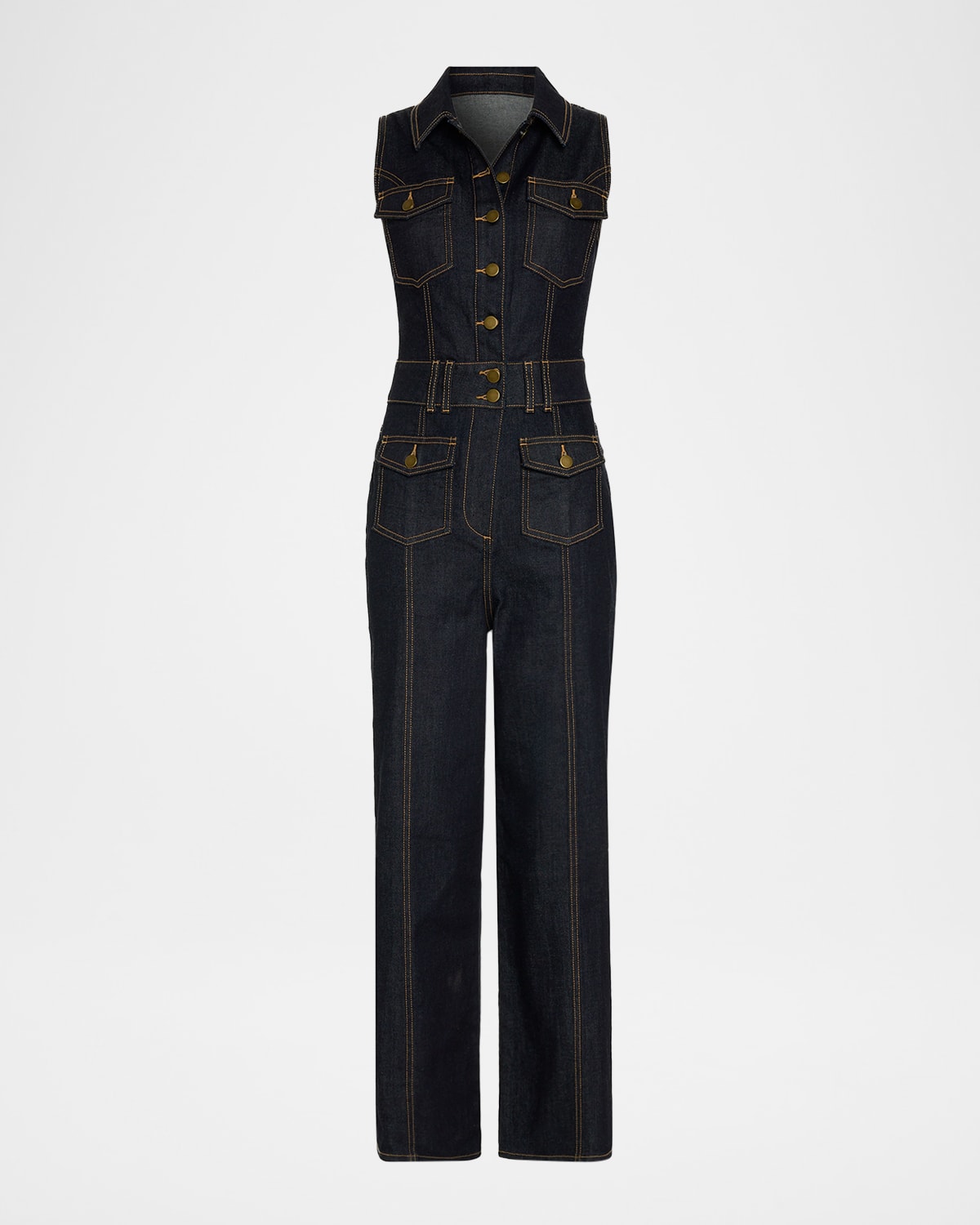 Ramy Brook Stephanie Denim Wide-leg Jumpsuit