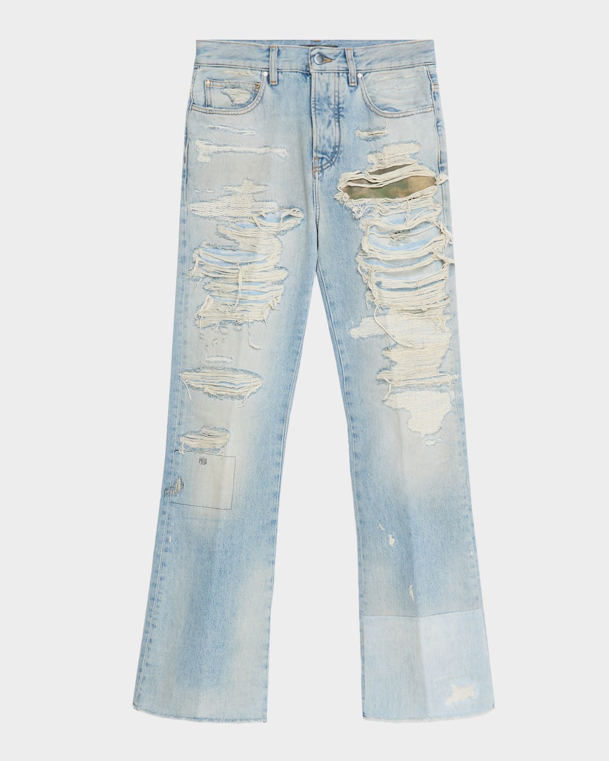 Amiri Men 's Repaired Bootcut Jeans