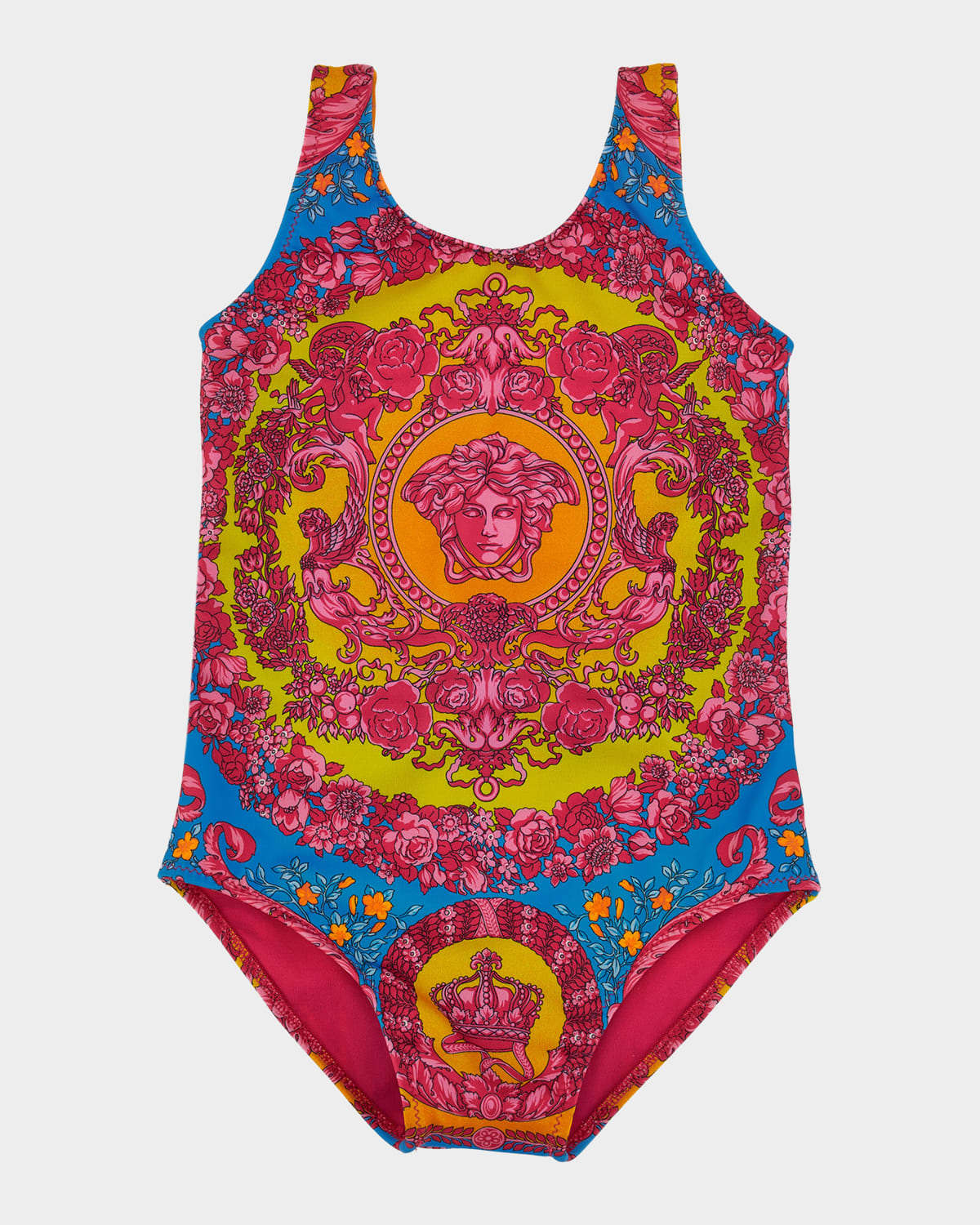 Versace Girl 's Medusa One-Piece Swimsuit, Size 1M-4