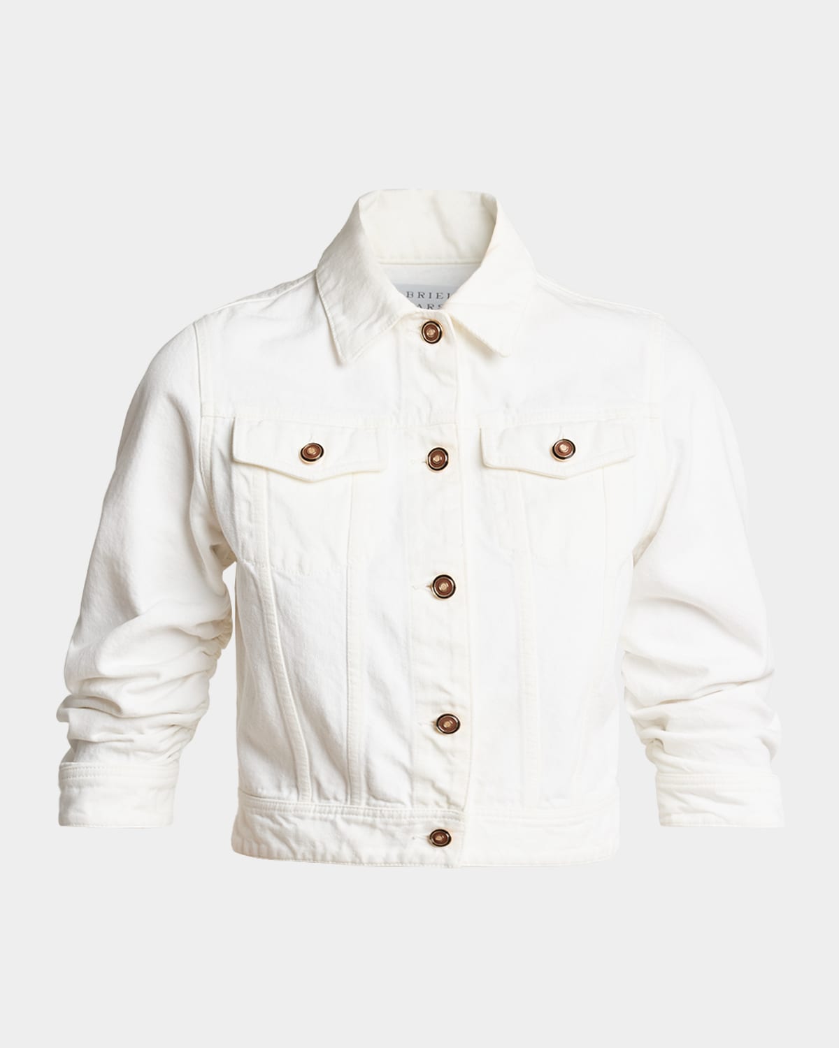 Gabriela Hearst Adira Crop Denim Jacket In White
