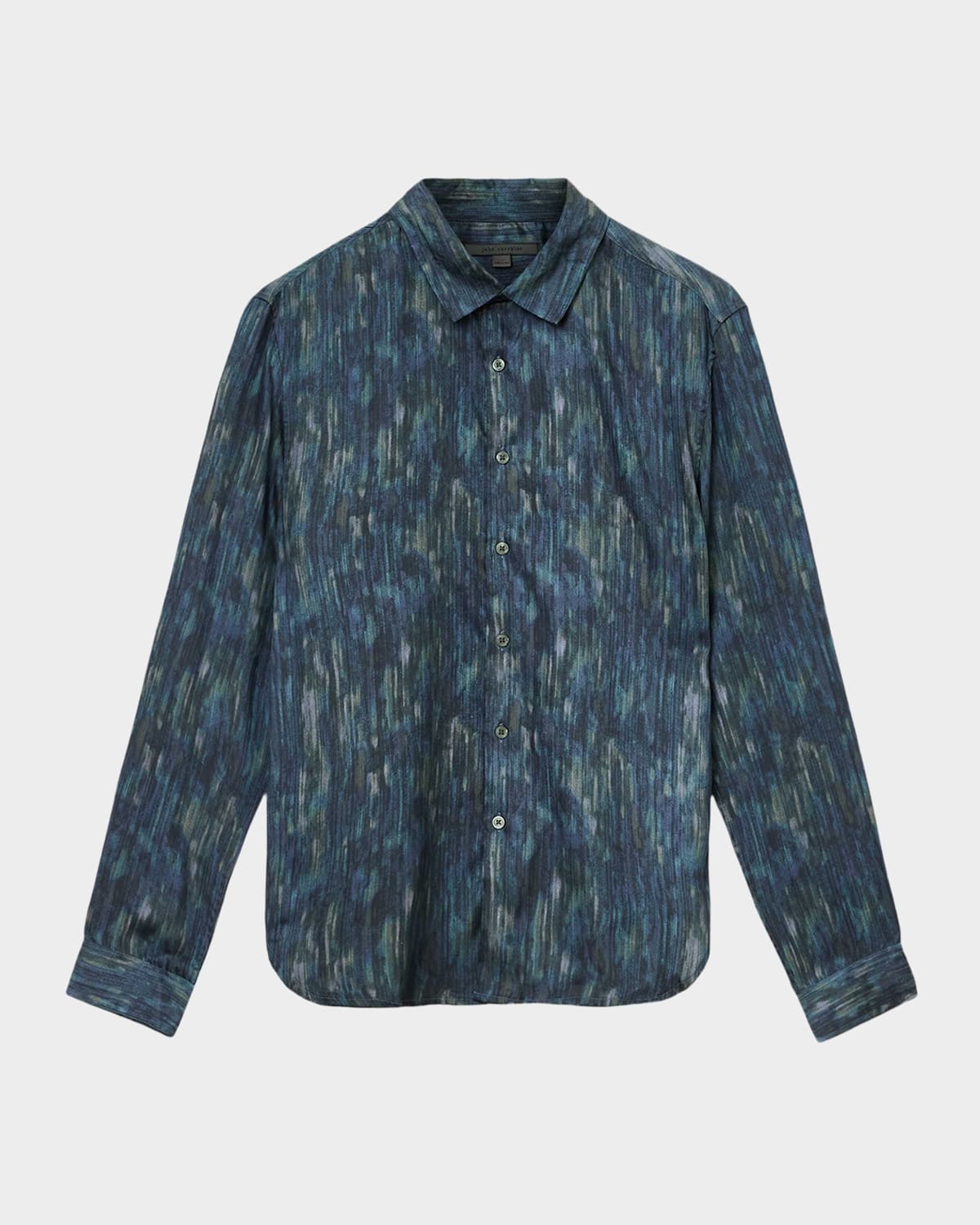 John Varvatos Men 's Ross Slim Fit Modal Water-Print Button-Down Shirt