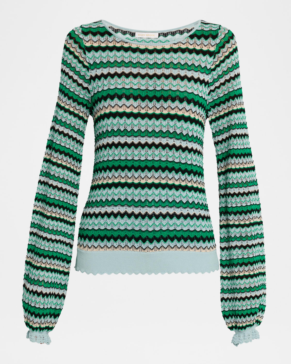 Ramy Brook Fiora Chevron Knit Top