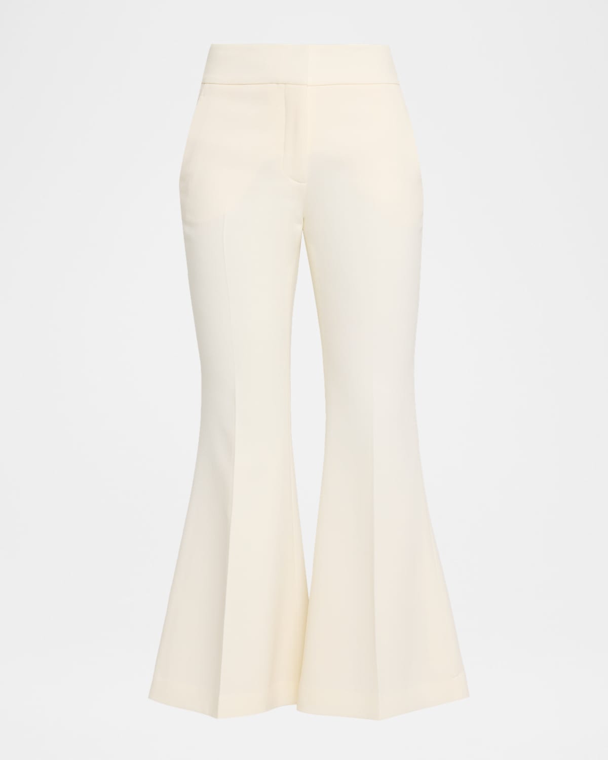 Gabriela Hearst Marsh Crepe Flare Pants In White