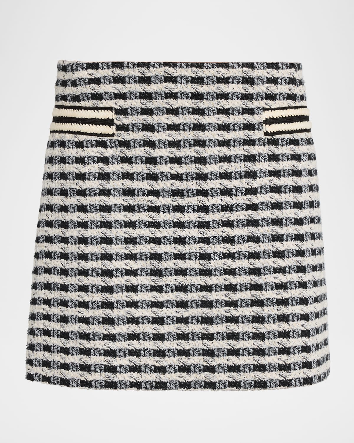 Ramy Brook Charlie Gingham Tweed Mini Skirt In Multi