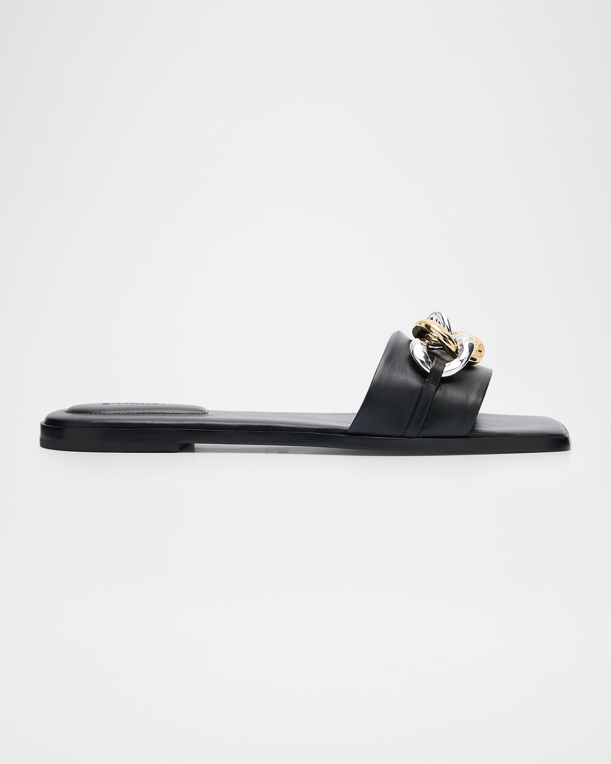 SIMKHAI Arlo Chain Leather Flat Slides
