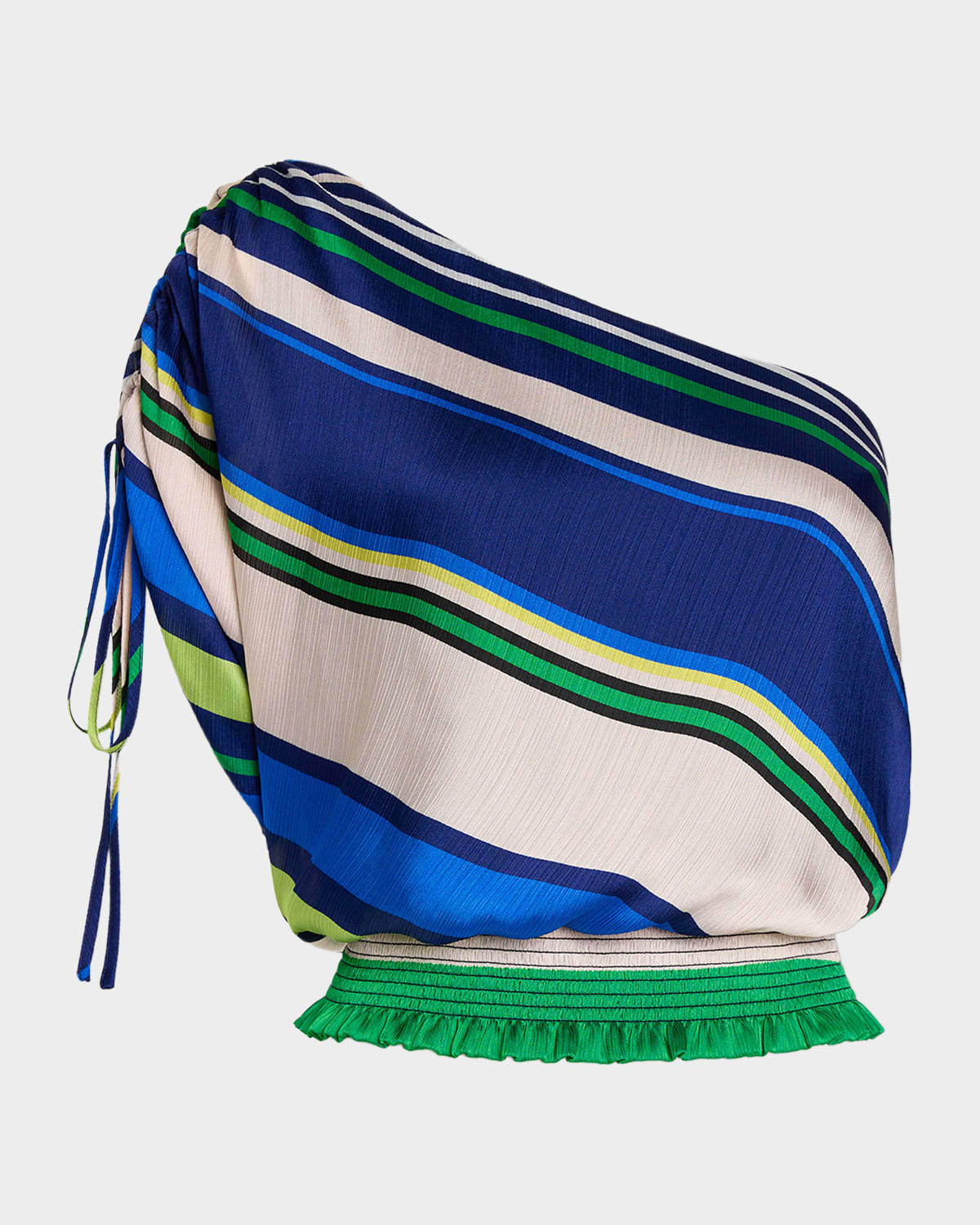 Ramy Brook Delara Striped Asymmetric Blouse In Multi