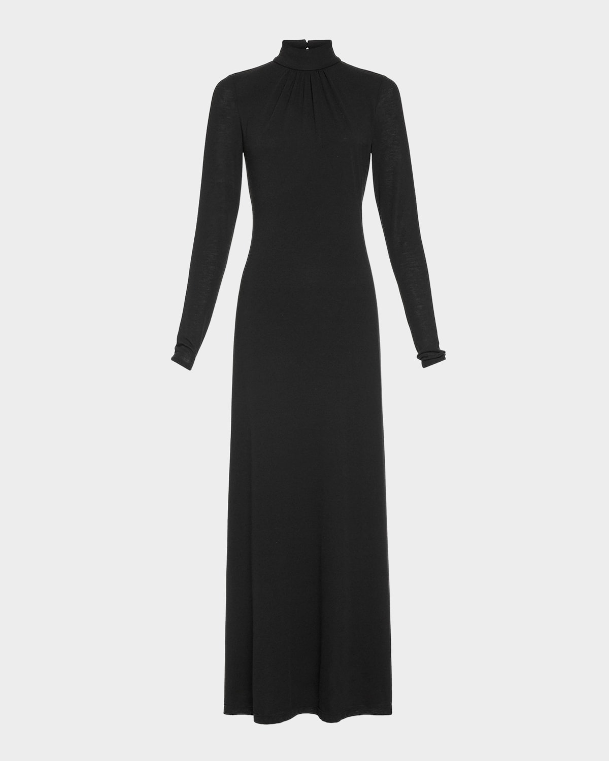 Ramy Brook Alexandra Knit Mock-neck Maxi Dress In Black
