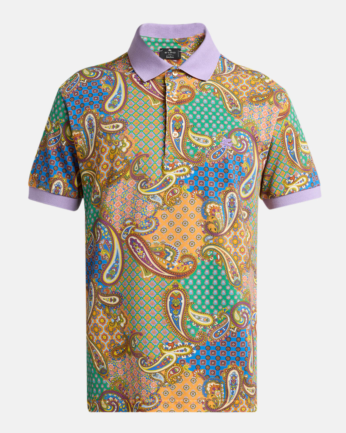 Etro Men 's Paisley Cotton Pique Polo hirt