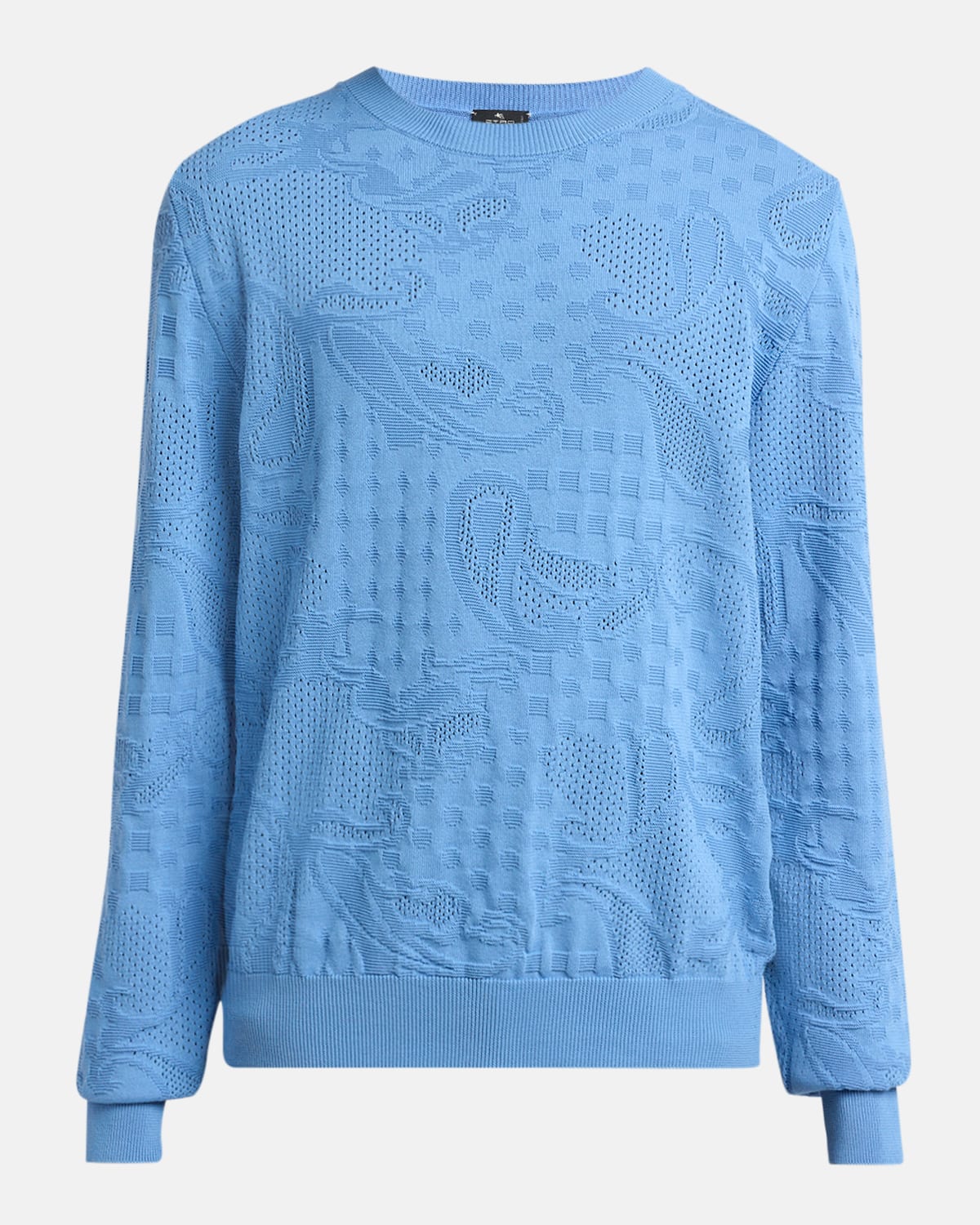 Etro Men 's Cotton Tonal Paisley Crewneck Sweater