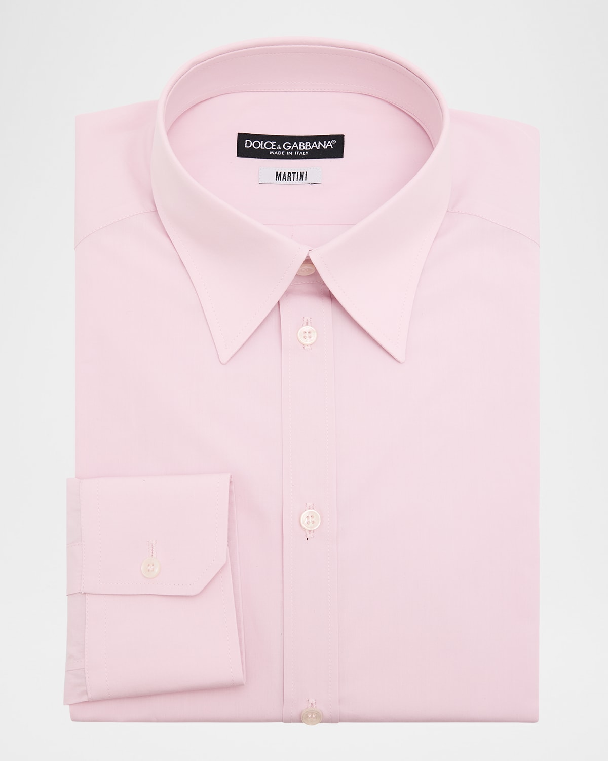 Dolce & Gabbana Men 's Cotton Poplin Martini Fit Solid Dress Shirt