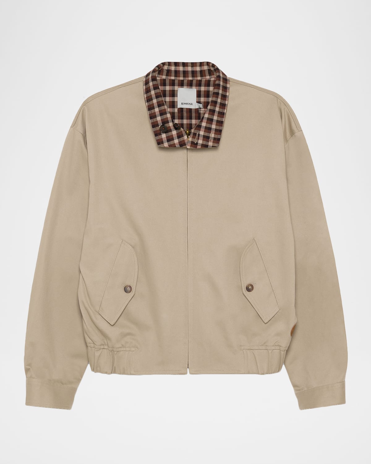 SIMKHAI Men 's Harrington Cotton Check-Lined Jacket
